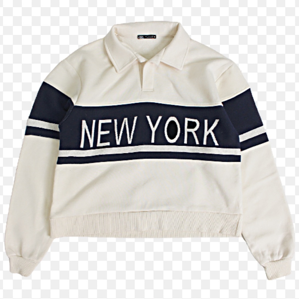 Zara Cream New York Sweater